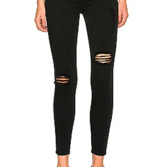 Current Elliott Jeans - The Stiletto, Ripped Black - Picture 2 of 2